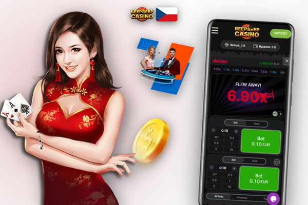 Správa bankrollu při hraní Aviator v Beep Beep Casino – mince na herním stole
