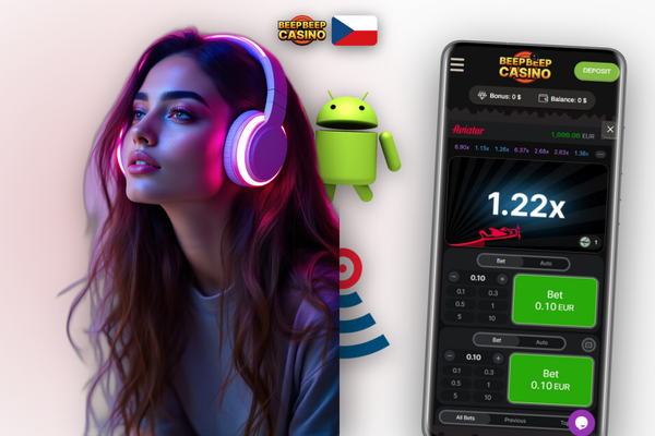 Srovnání demo režimu a reálné hry Aviator v Beep Beep Casino na jedné obrazovce
