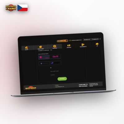 Beep Beep Casino výběr přes e-peněženky Skrill, Neteller, MiFinity a Jeton do 24 hodin