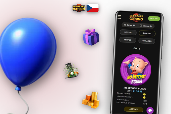 Registrační formulář s ověřením e-mailu pro aktivaci promo kódu v Beep Beep Casino