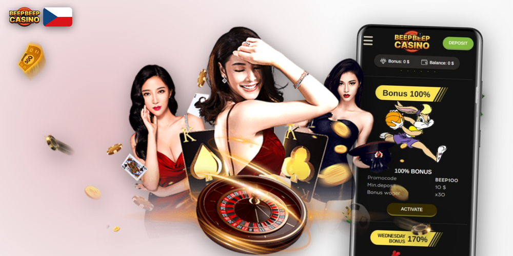 Infografika Beep Beep Casino ukazující, jak sázky na sloty a karty přinášejí VIP body