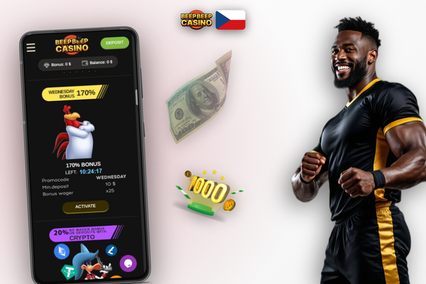 Infografika wageringu v Beep Beep Casino – výpočet obratu bonusu 250 % krok za krokem